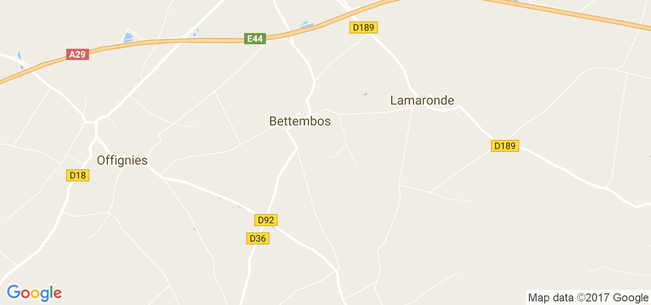 map de la ville de Bettembos