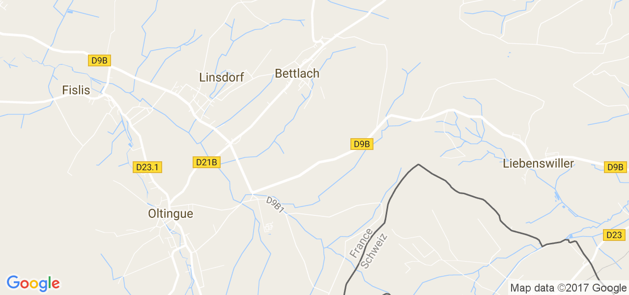 map de la ville de Bettlach