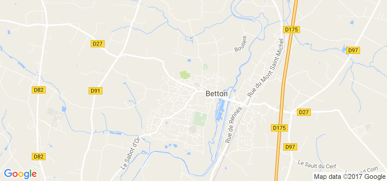 map de la ville de Betton