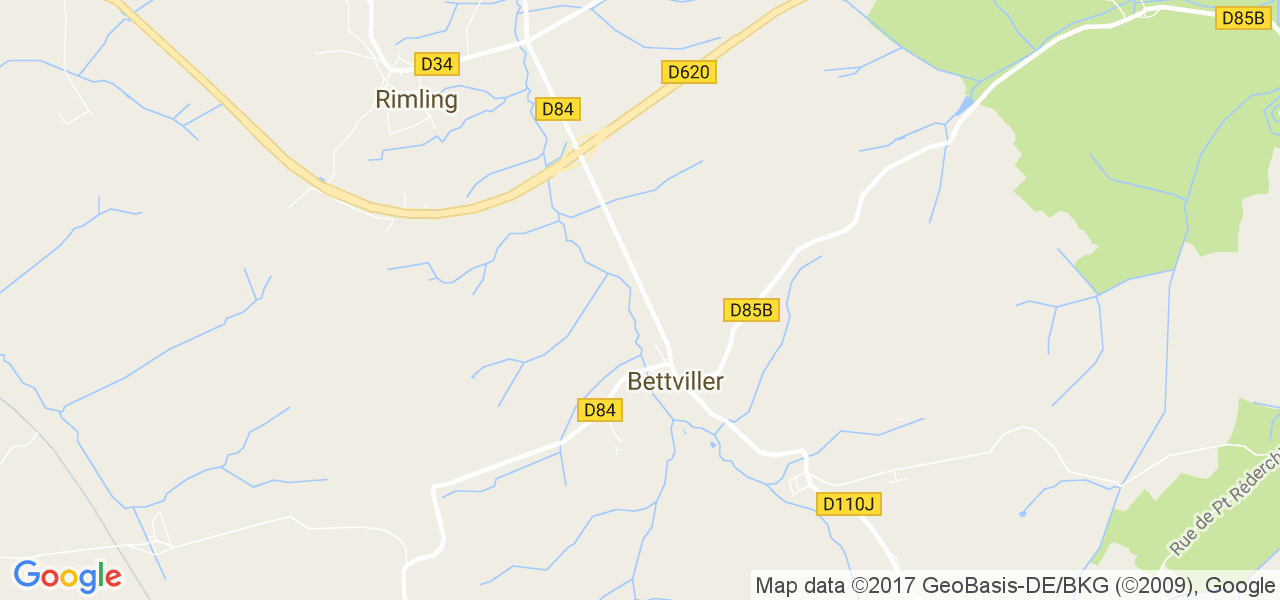 map de la ville de Bettviller