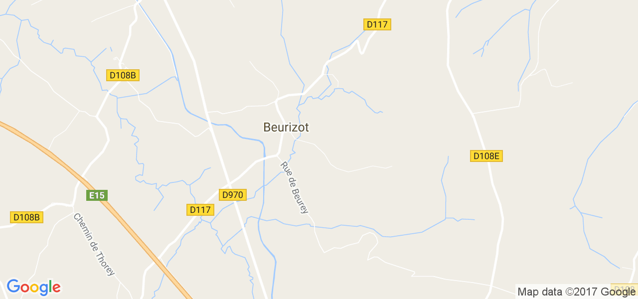 map de la ville de Beurizot