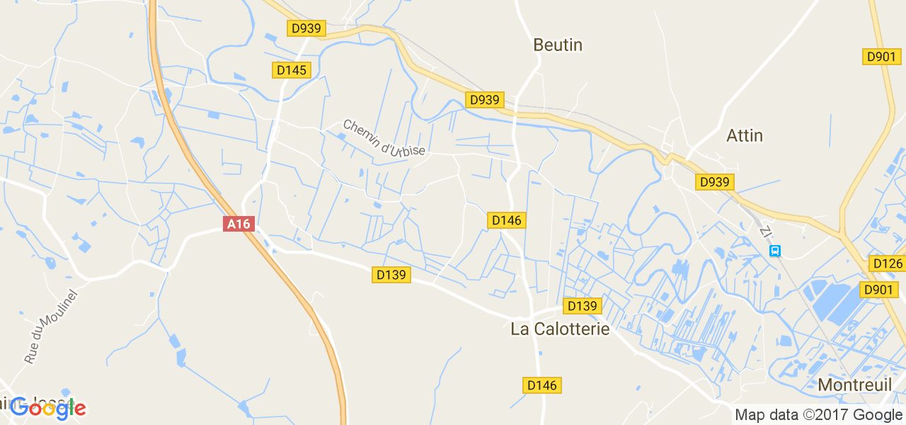 map de la ville de Beutin