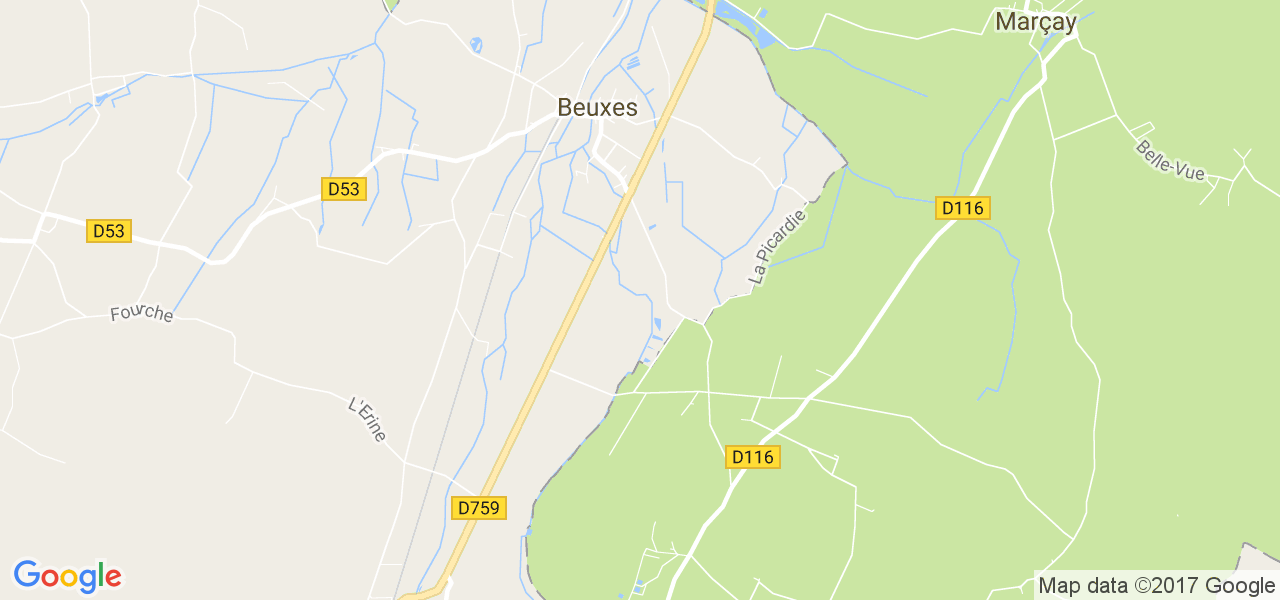 map de la ville de Beuxes