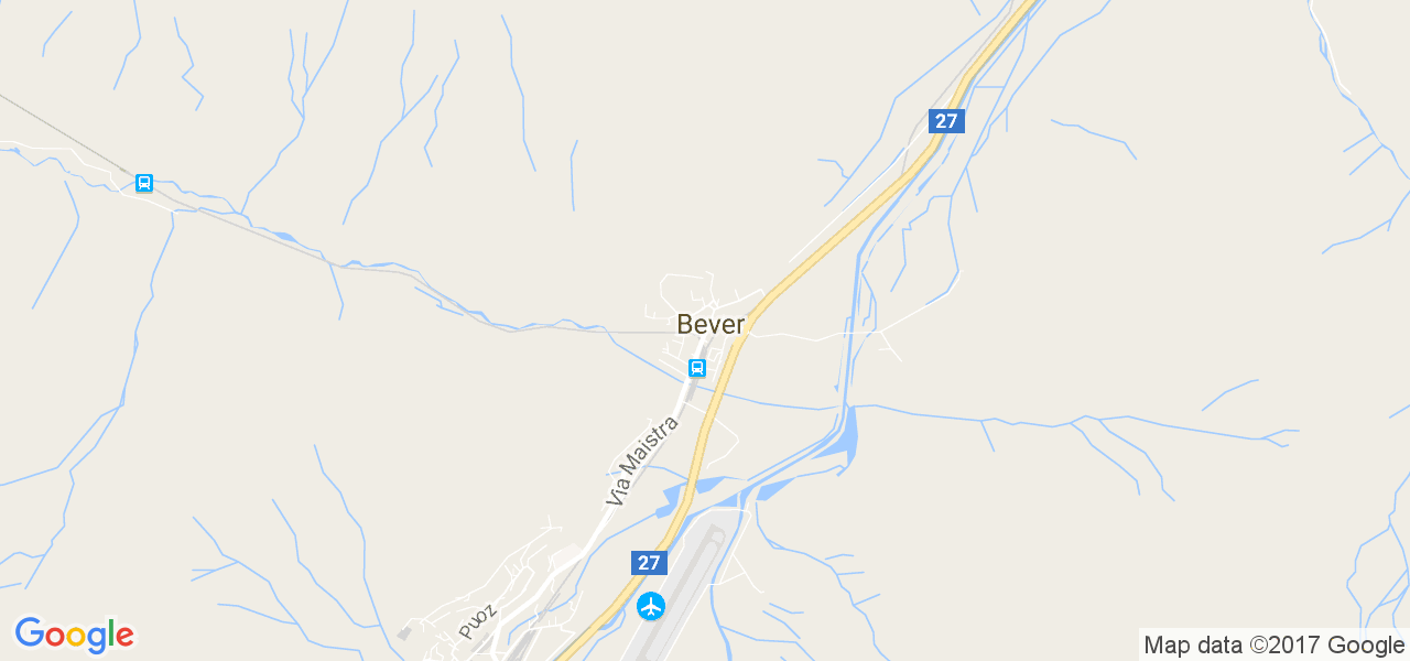 map de la ville de Bever