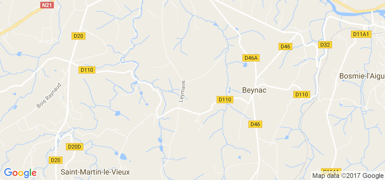 map de la ville de Beynac