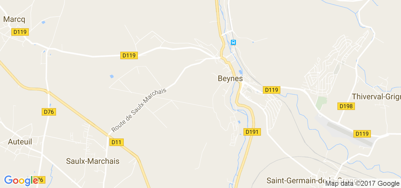 map de la ville de Beynes