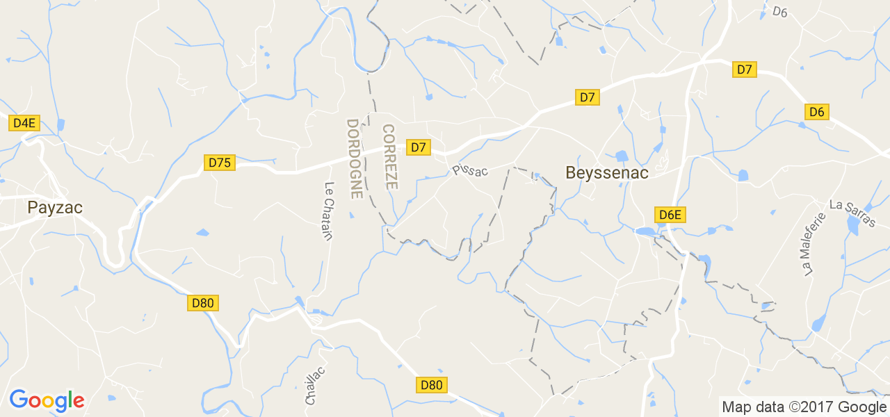 map de la ville de Beyssenac