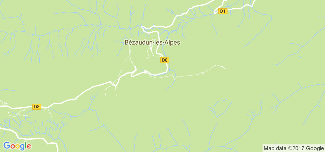 map de la ville de Bézaudun-les-Alpes