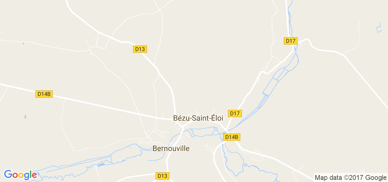 map de la ville de Bézu-Saint-Éloi