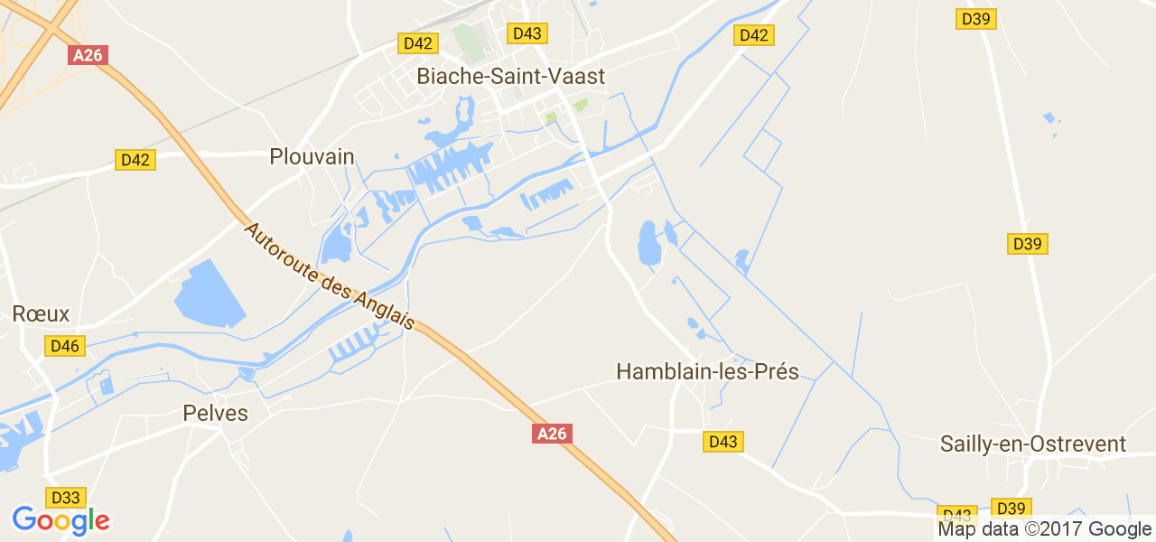 map de la ville de Biache-Saint-Vaast
