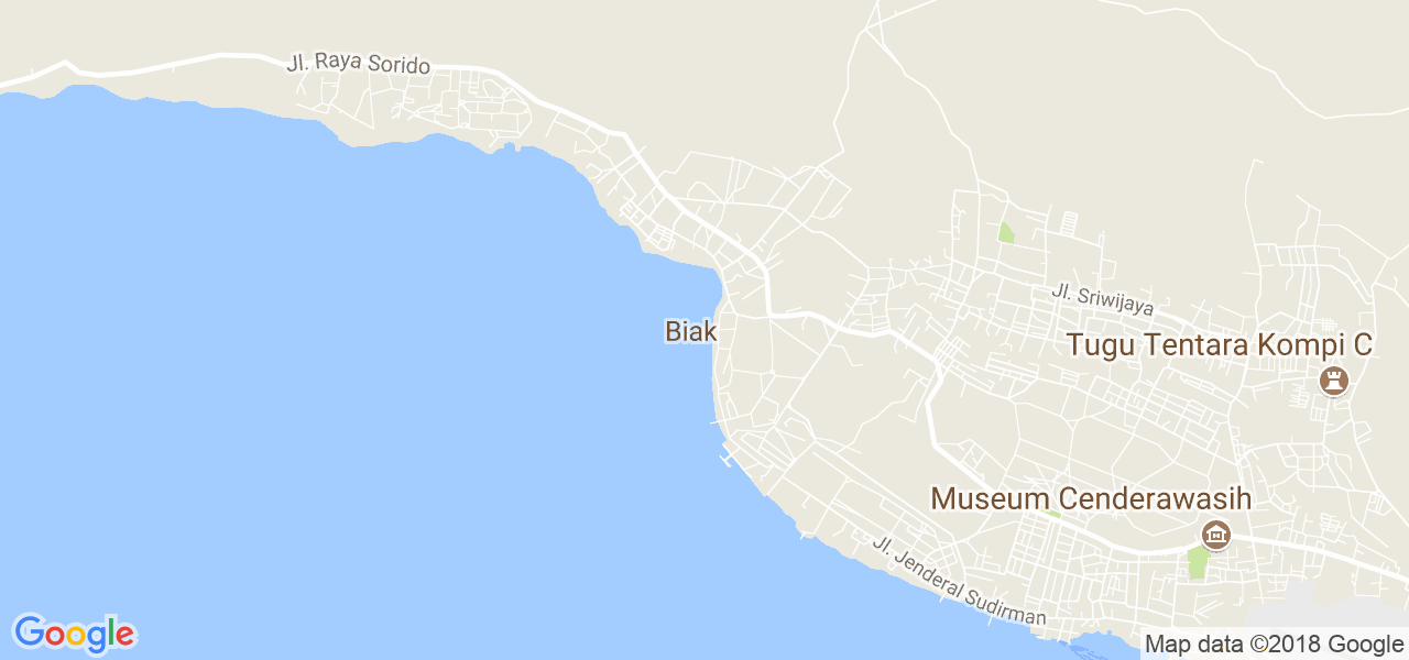 map de la ville de Biak