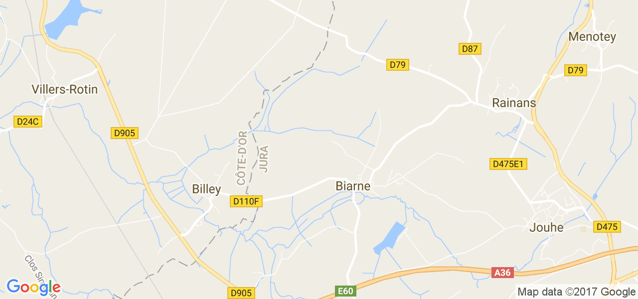 map de la ville de Biarne