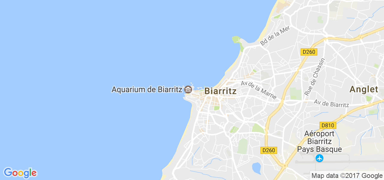 map de la ville de Biarritz