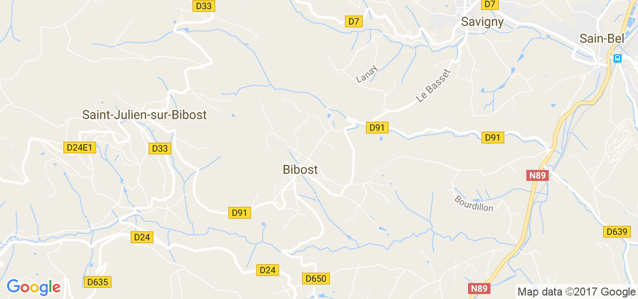 map de la ville de Bibost