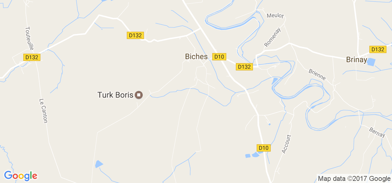 map de la ville de Biches