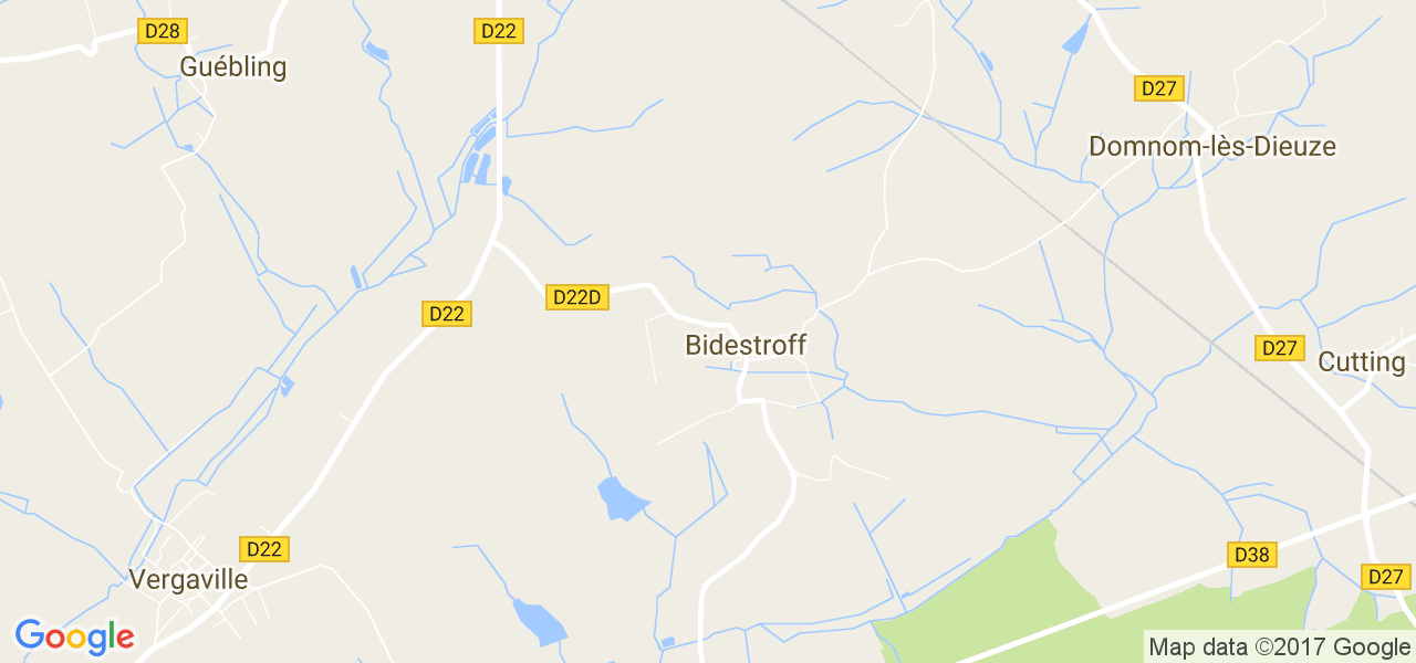 map de la ville de Bidestroff