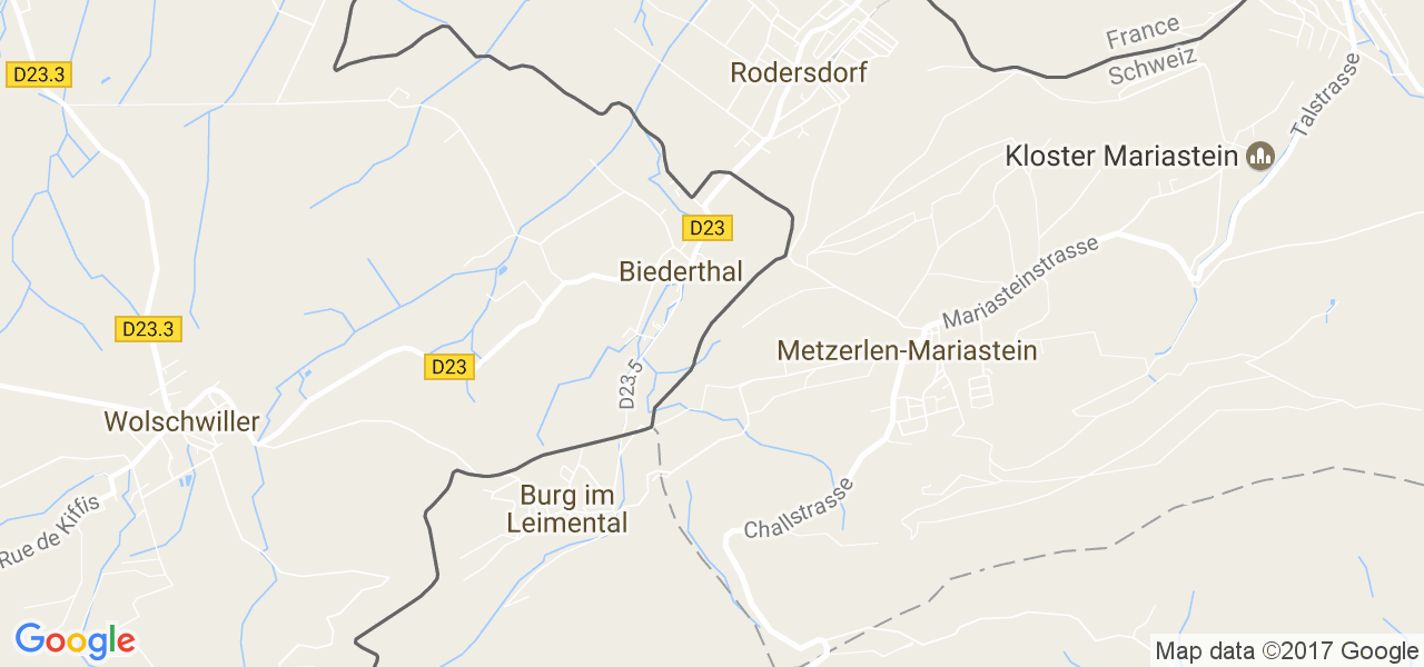 map de la ville de Biederthal