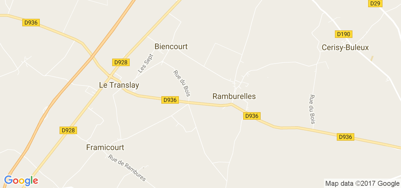 map de la ville de Biencourt