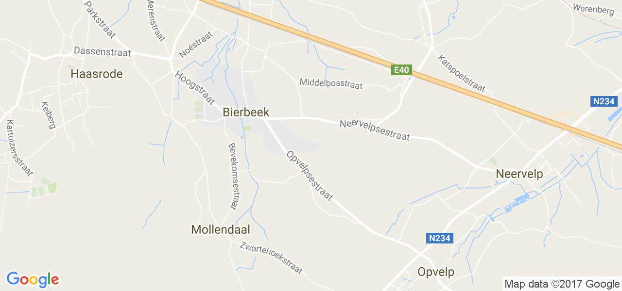 map de la ville de Bierbeek