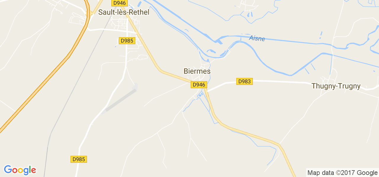 map de la ville de Biermes