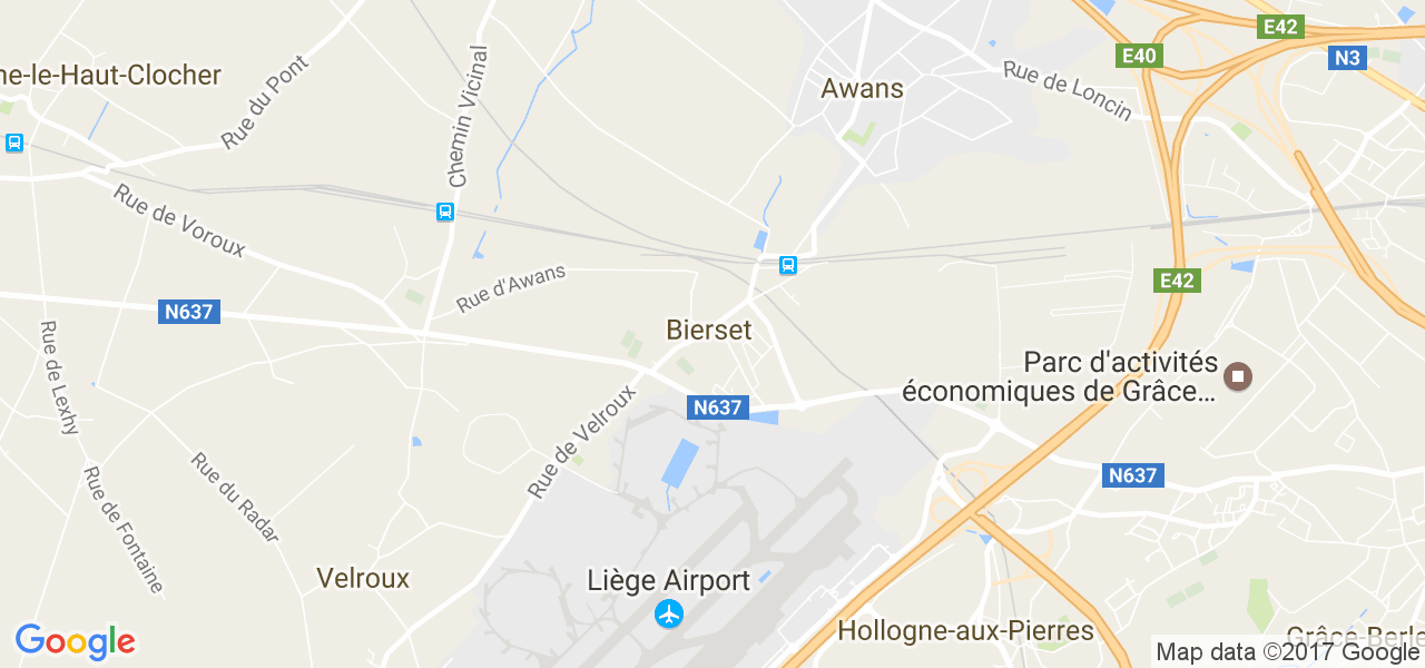 map de la ville de Bierset