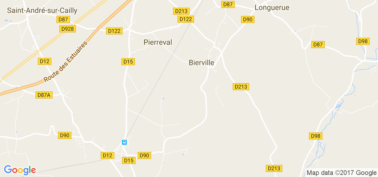 map de la ville de Bierville