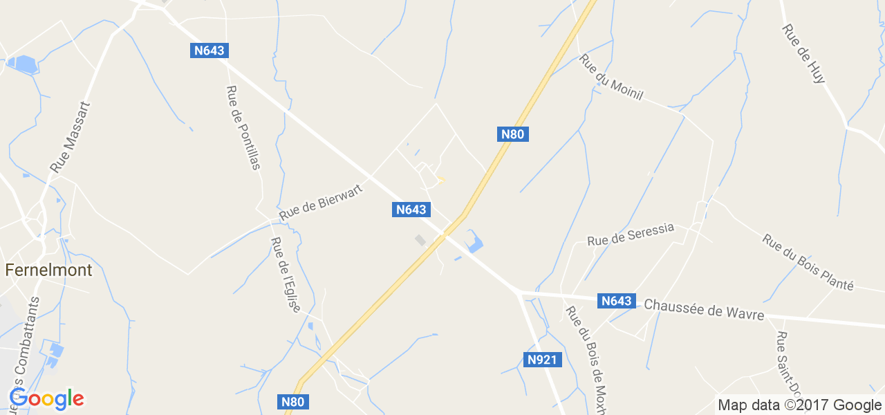 map de la ville de Bierwart