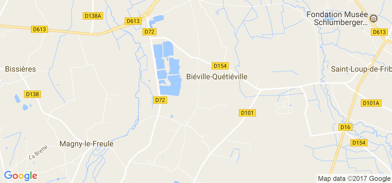 map de la ville de Biéville-Quétiéville