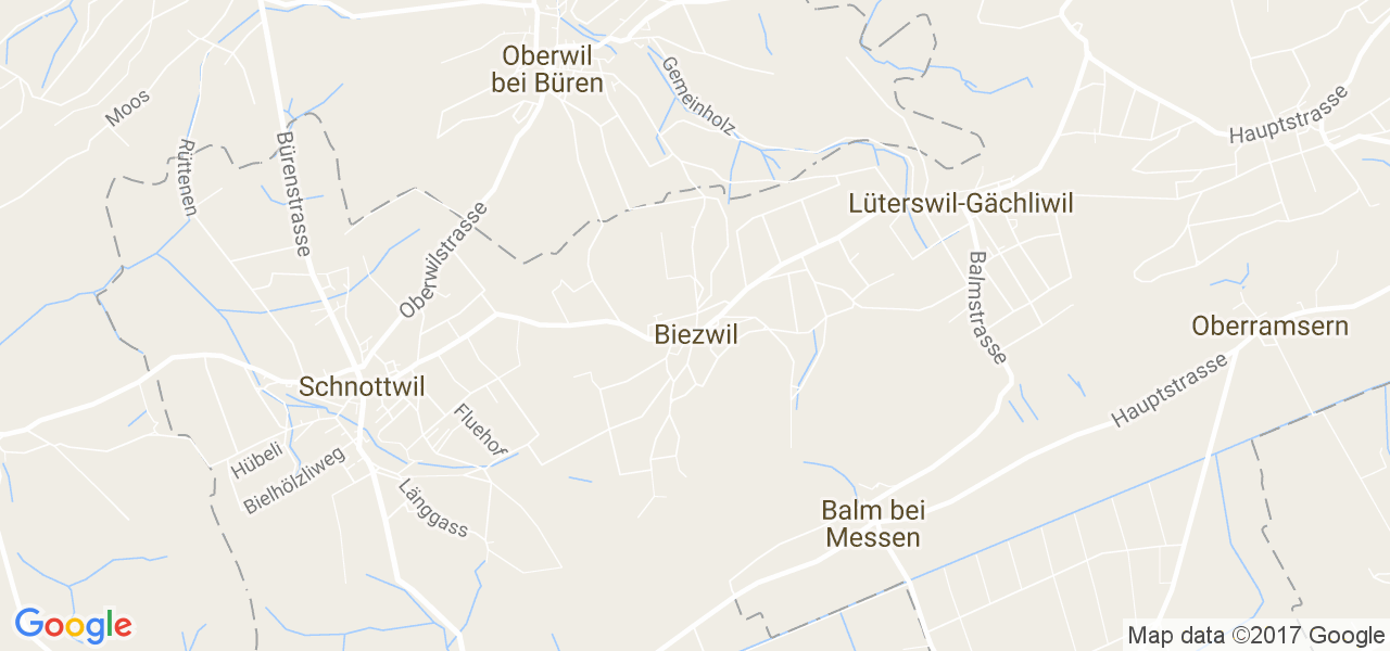 map de la ville de Biezwil