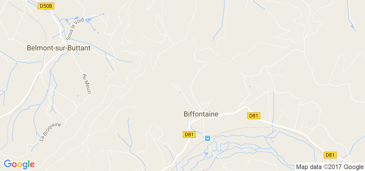 map de la ville de Biffontaine