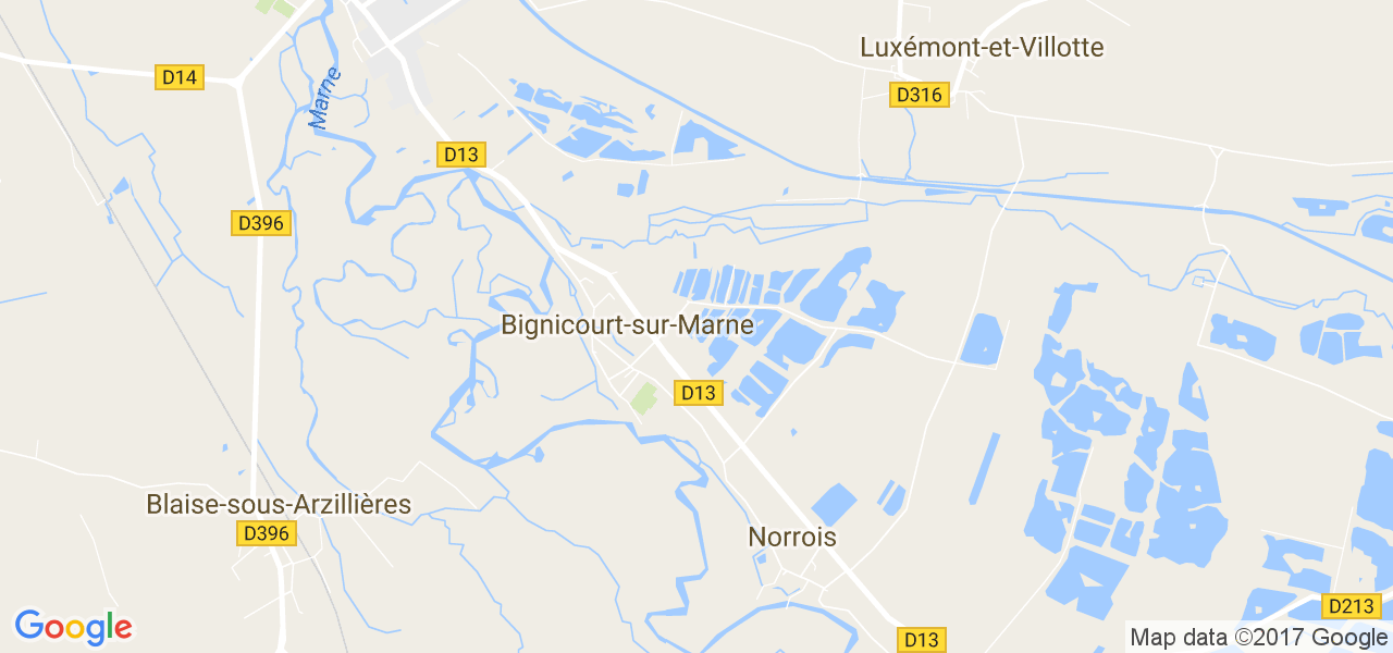 map de la ville de Bignicourt-sur-Marne