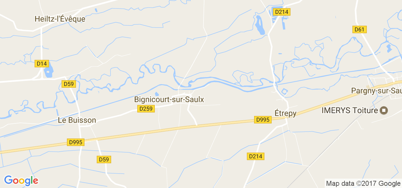 map de la ville de Bignicourt-sur-Saulx