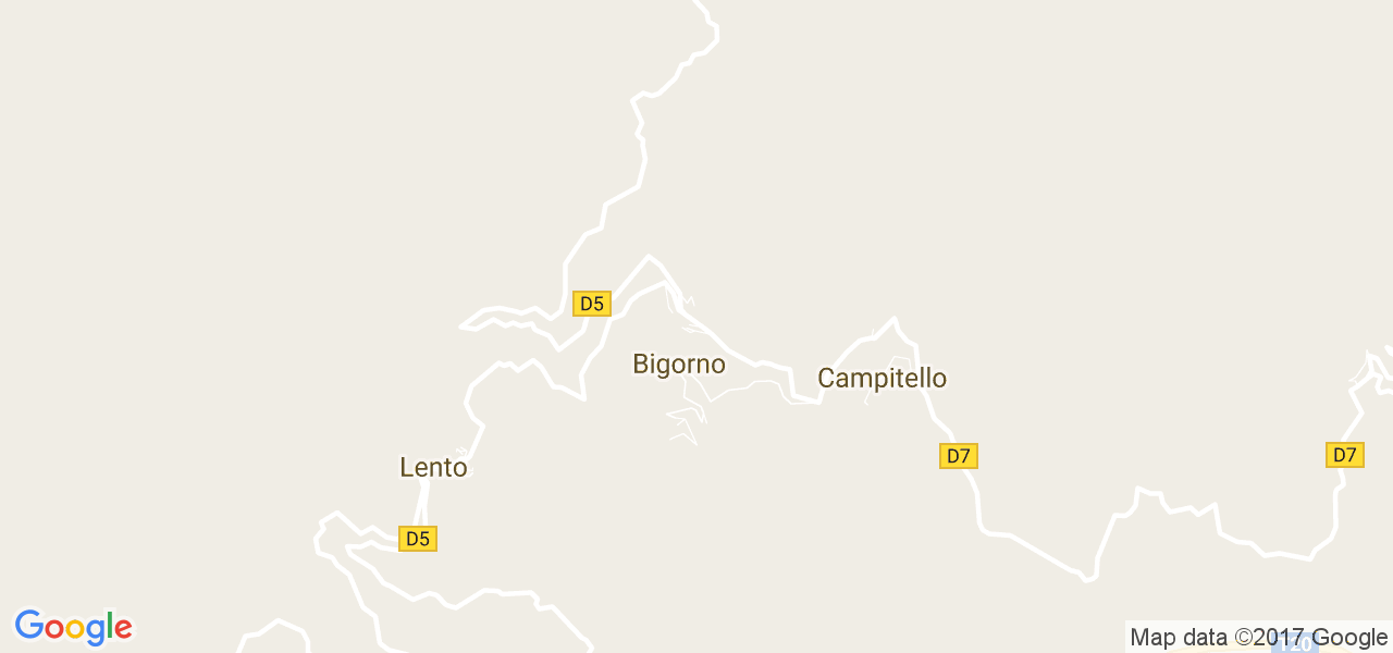 map de la ville de Bigorno