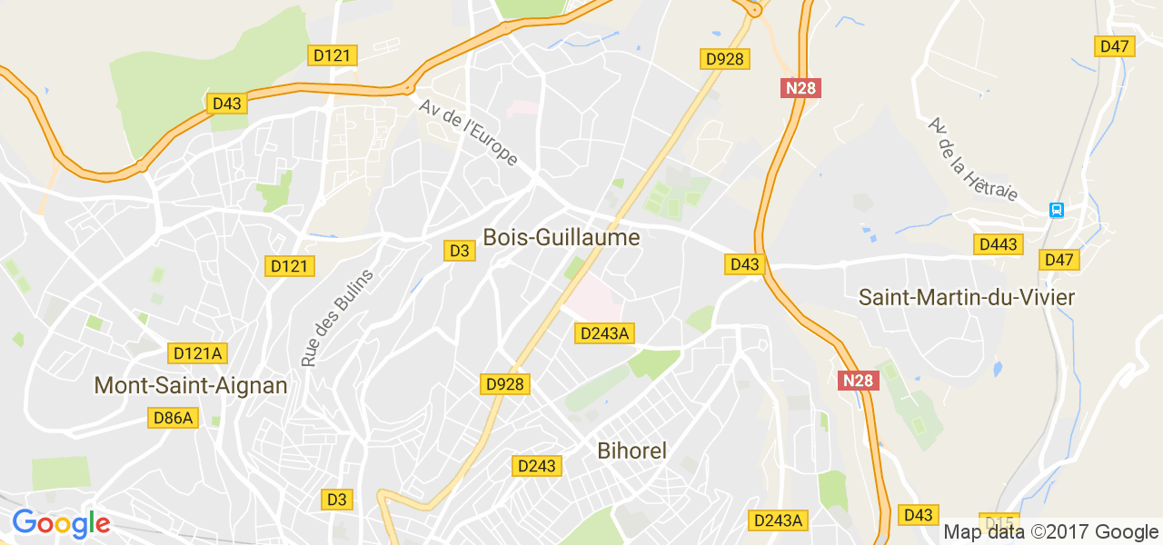 map de la ville de Bihorel