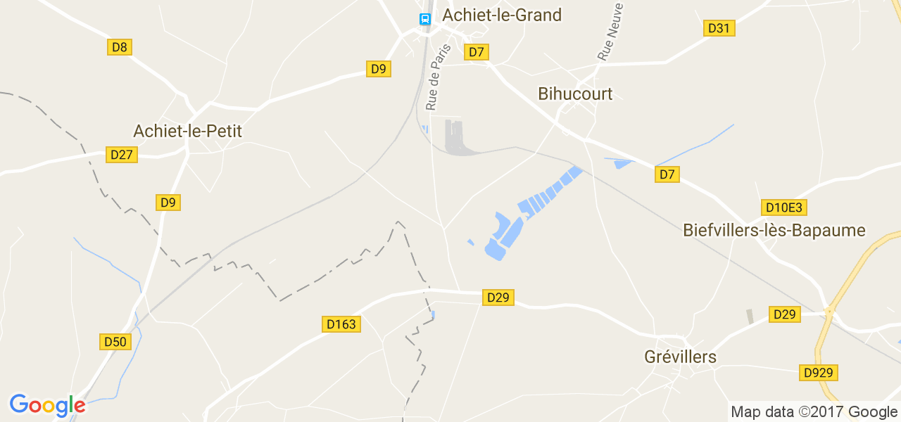 map de la ville de Bihucourt