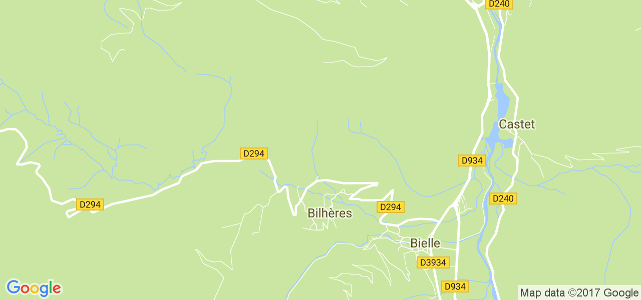 map de la ville de Bilhères