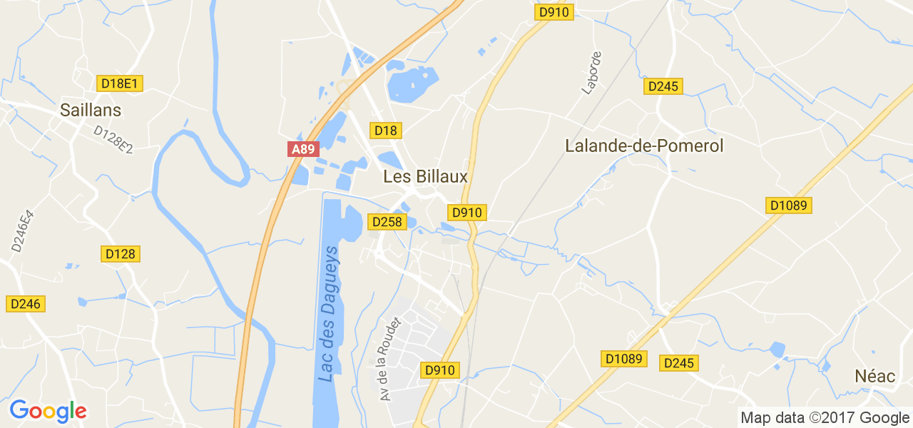 map de la ville de Billaux