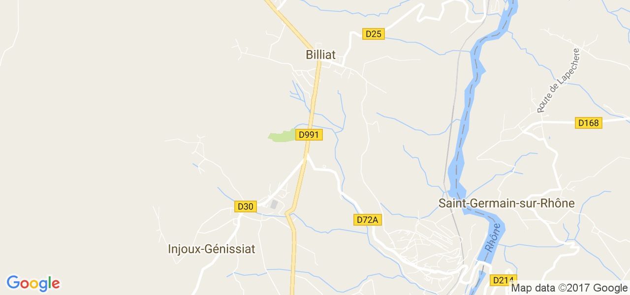 map de la ville de Billiat