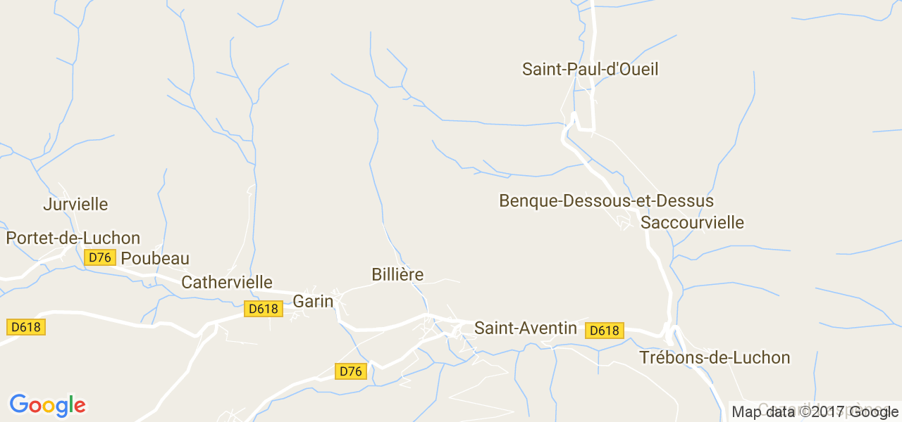 map de la ville de Billière