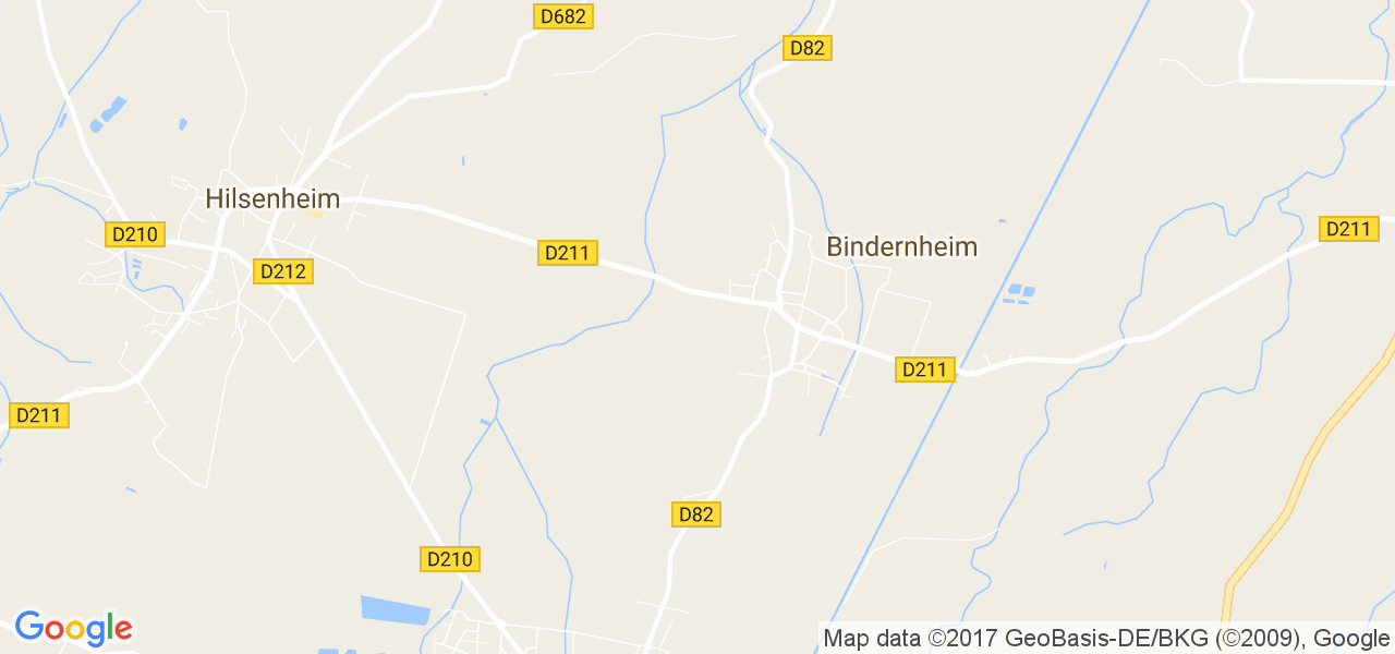 map de la ville de Bindernheim