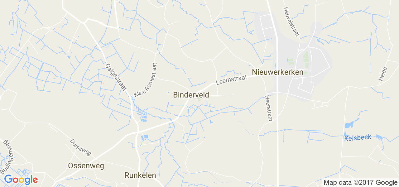 map de la ville de Binderveld