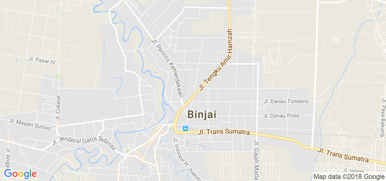 map of the city of Binjai