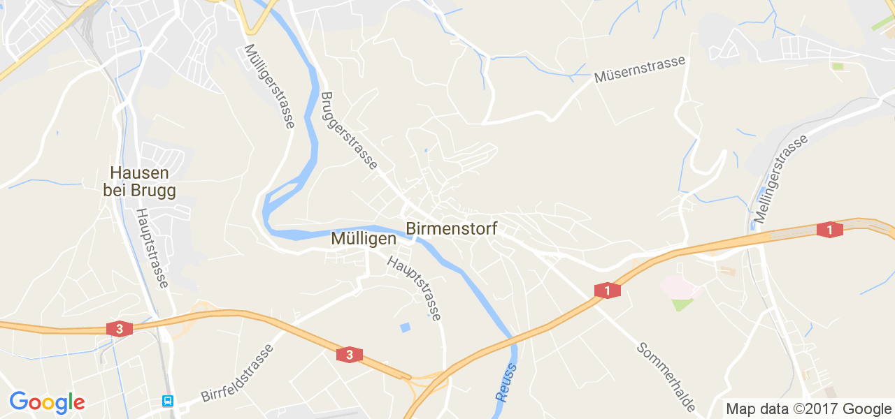 map de la ville de Birmenstorf