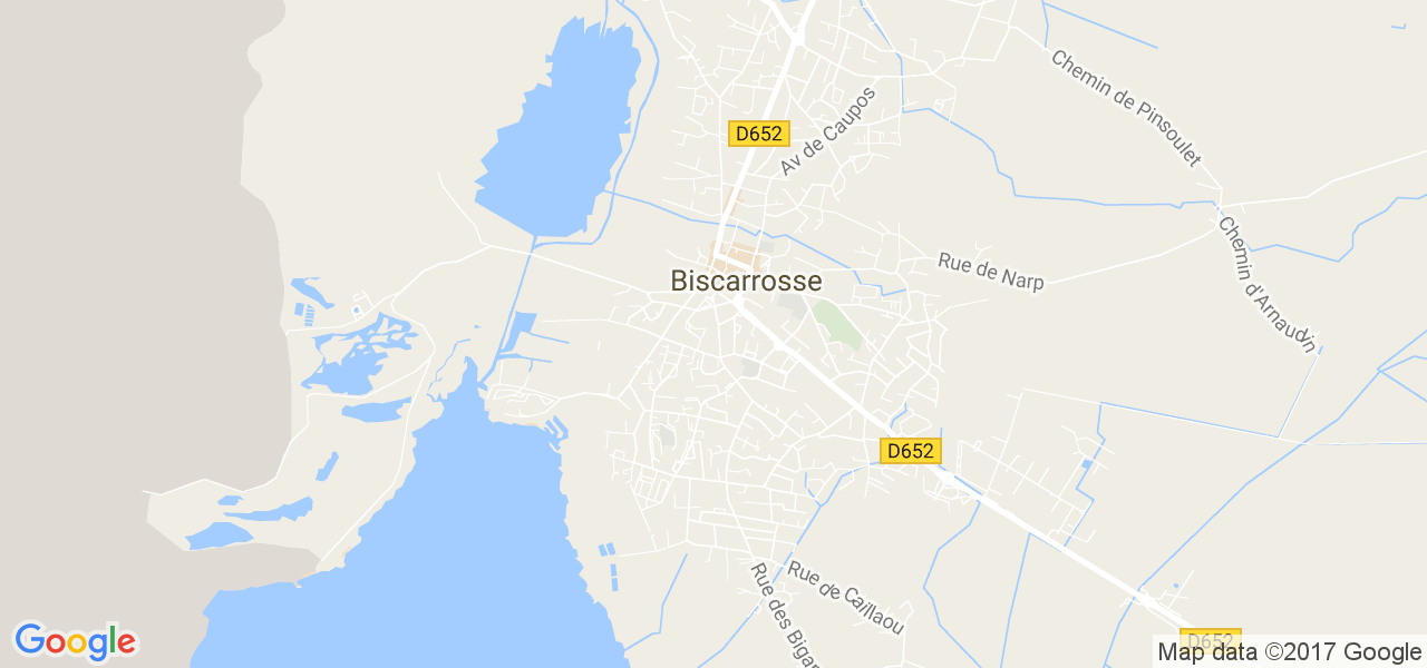 map de la ville de Biscarrosse