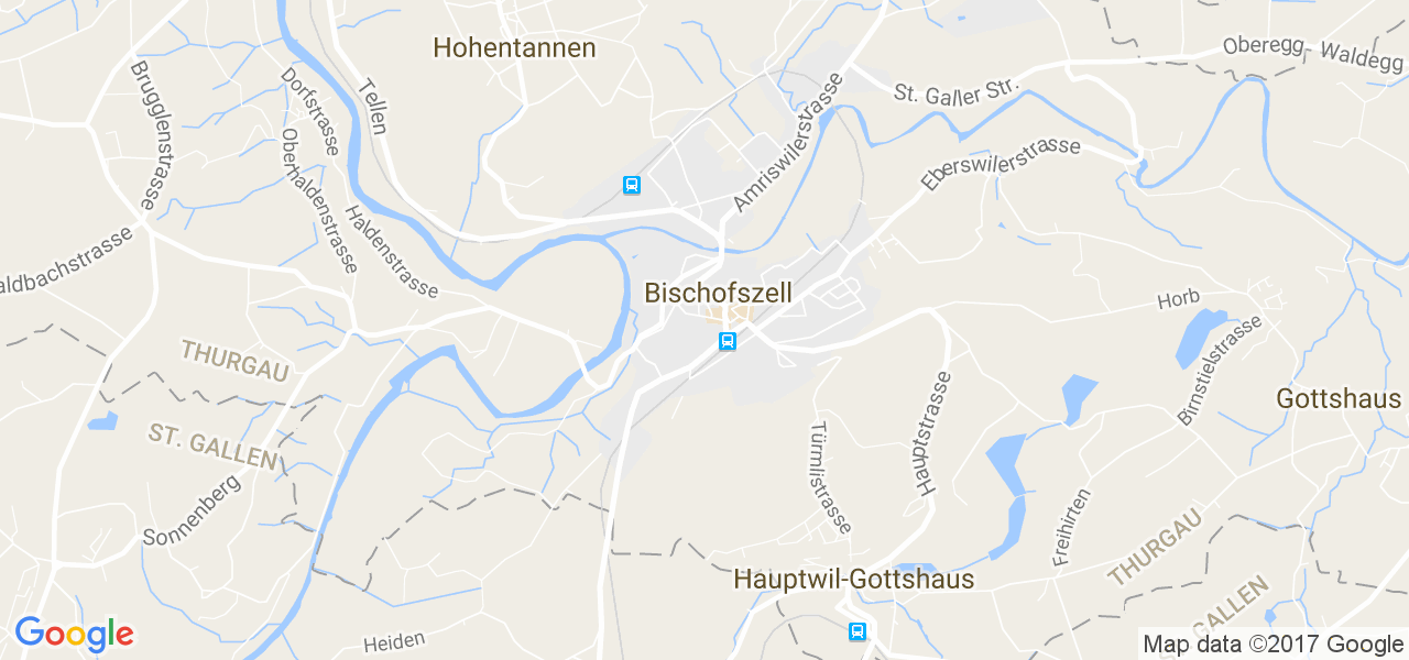 map de la ville de Bischofszell