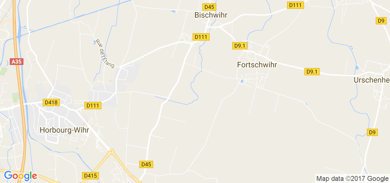 map de la ville de Bischwihr