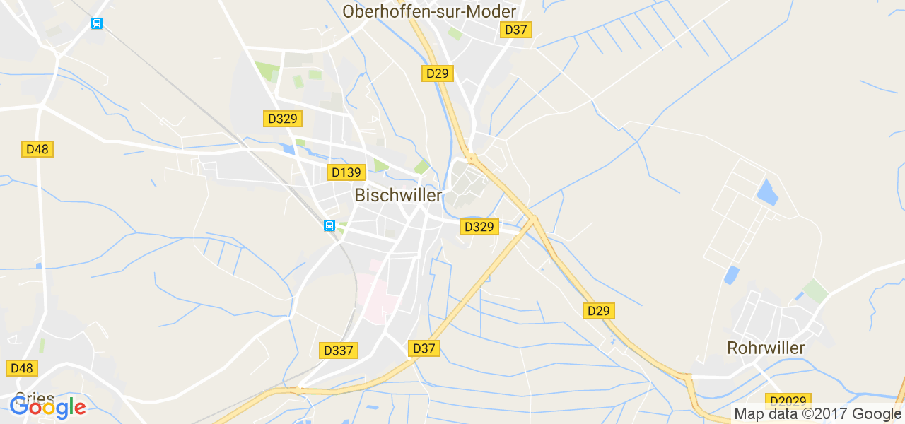 map de la ville de Bischwiller