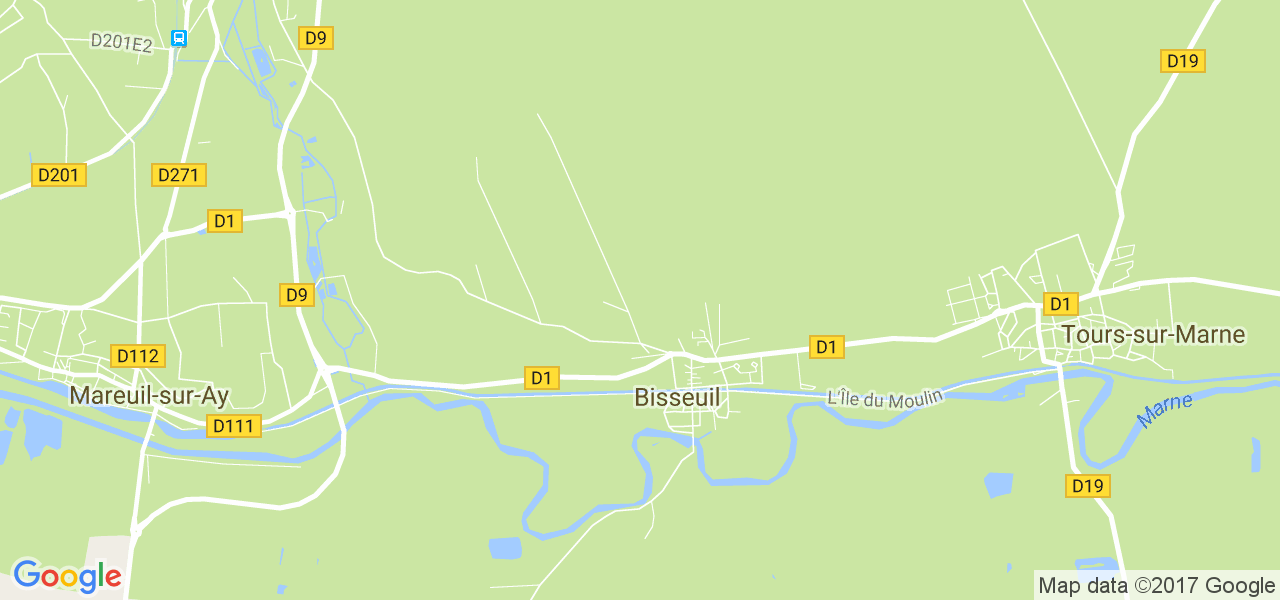 map de la ville de Bisseuil