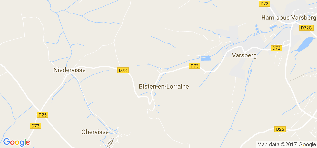 map de la ville de Bisten-en-Lorraine