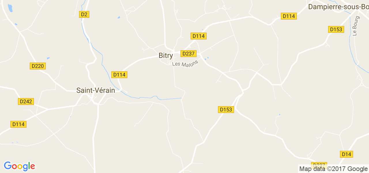 map de la ville de Bitry